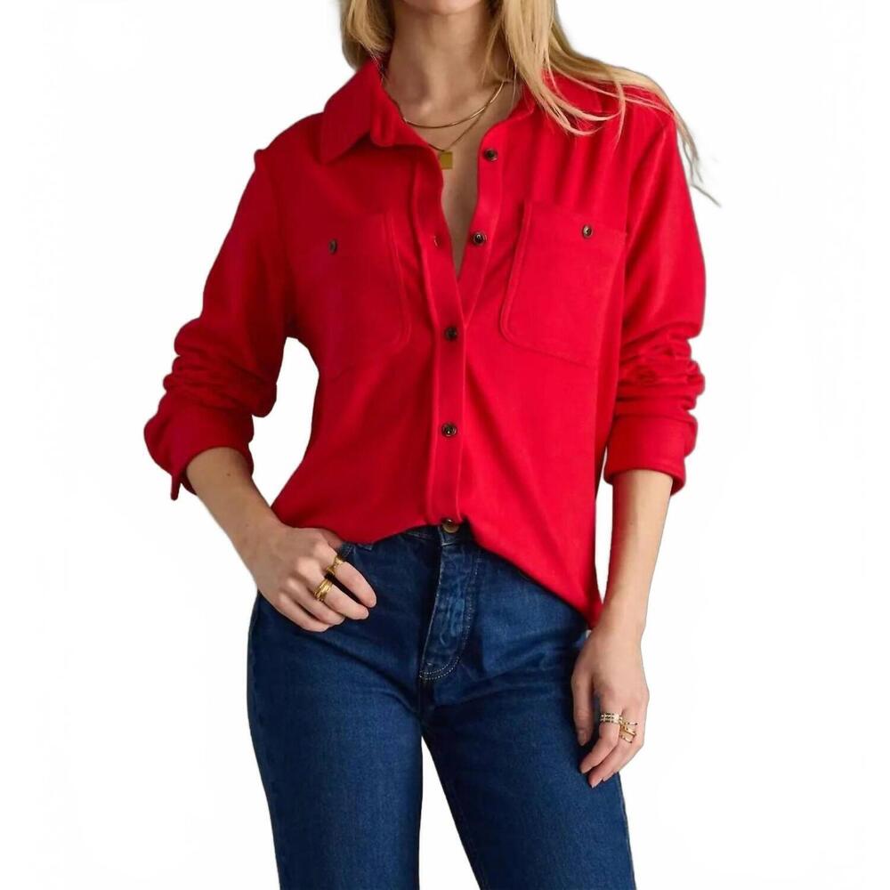 NEW PANACHE APPAREL super soft button up shirt in red